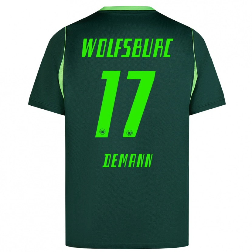 Danxen Hombre Camiseta Kristin Demann #17 Verde Oscuro Blanco 1ª Equipación 2026/27 La Camisa
