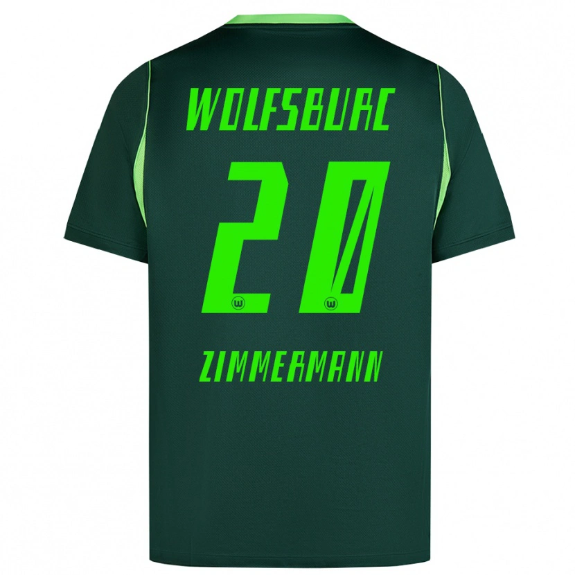 Danxen Hombre Camiseta Elia Zimmermann #20 Verde Oscuro Blanco 1ª Equipación 2026/27 La Camisa
