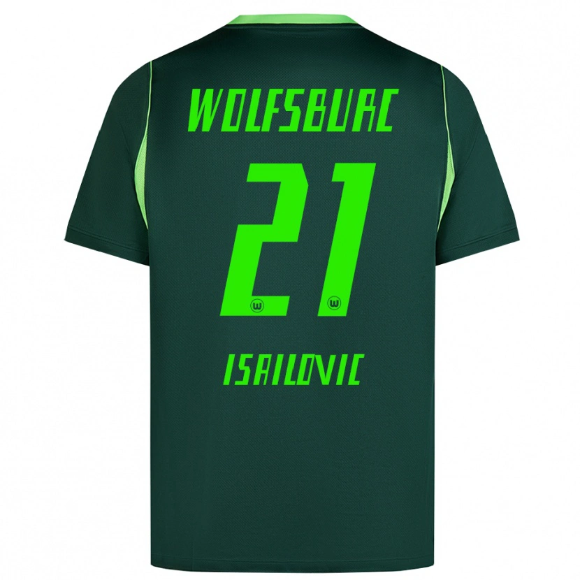 Danxen Hombre Camiseta Nikola Isailovic #21 Verde Oscuro Blanco 1ª Equipación 2026/27 La Camisa