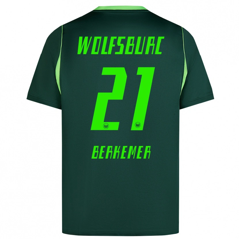 Danxen Hombre Camiseta Melvin Berkemer #21 Verde Oscuro Blanco 1ª Equipación 2026/27 La Camisa