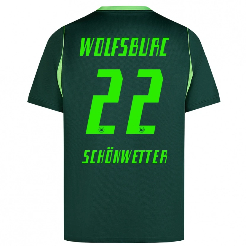 Danxen Hombre Camiseta Christina Schönwetter #22 Verde Oscuro Blanco 1ª Equipación 2026/27 La Camisa