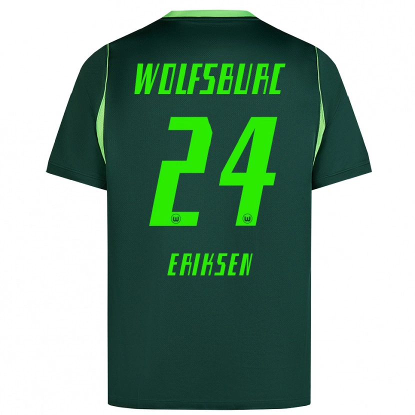 Danxen Hombre Camiseta Christian Eriksen #24 Verde Oscuro Blanco 1ª Equipación 2026/27 La Camisa