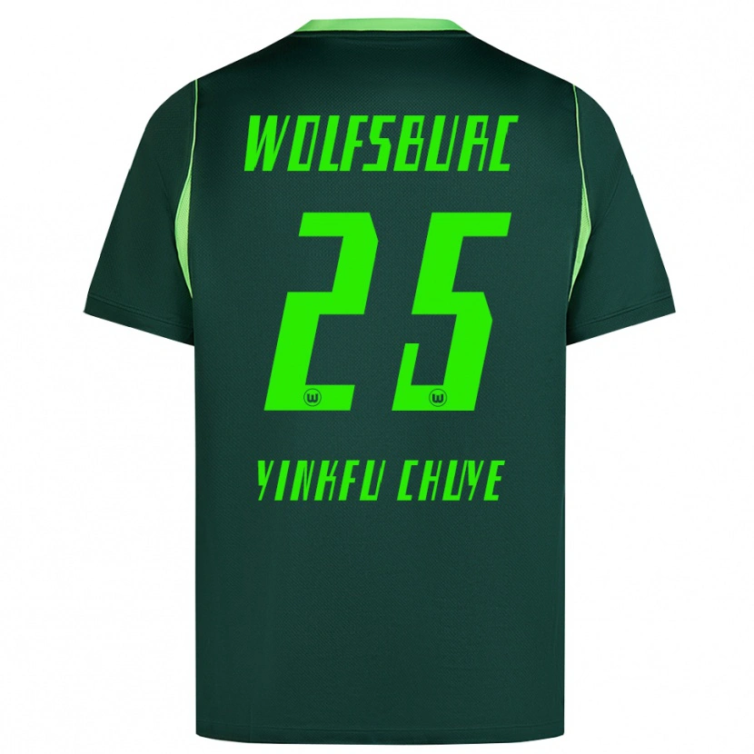 Danxen Hombre Camiseta Miguel Yinkfu Chuye #25 Verde Oscuro Blanco 1ª Equipación 2026/27 La Camisa