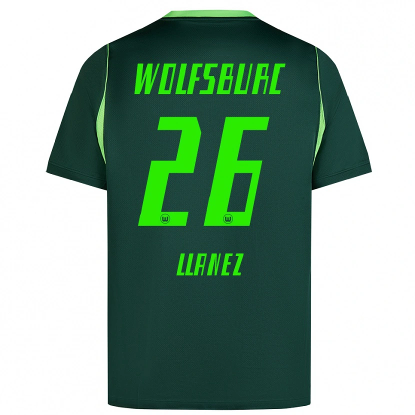 Danxen Hombre Camiseta Ulysses Llanez #26 Verde Oscuro Blanco 1ª Equipación 2026/27 La Camisa