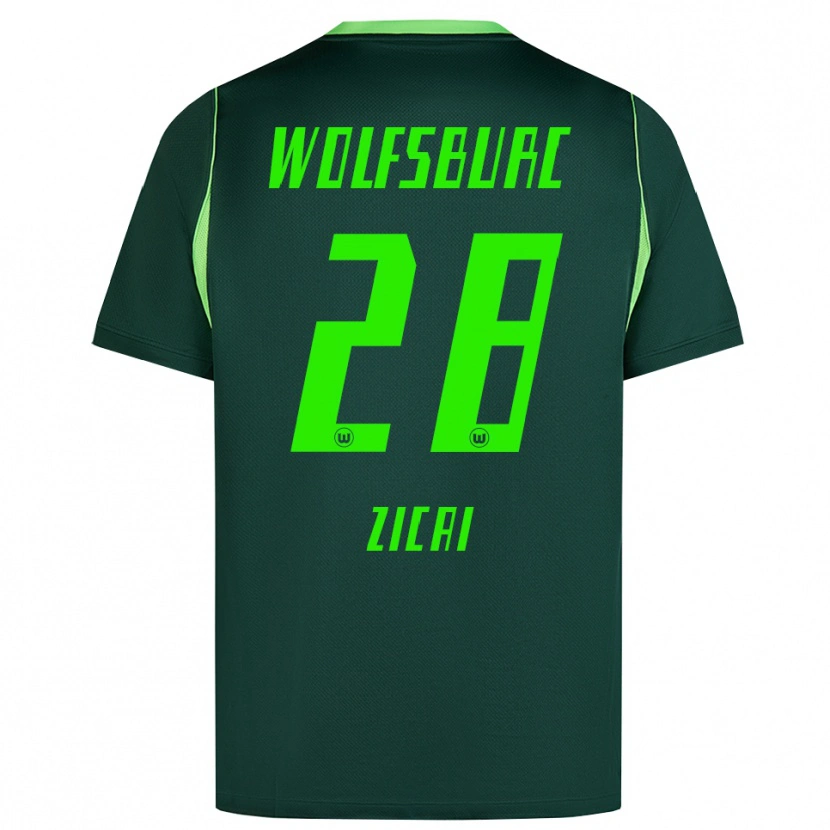 Danxen Hombre Camiseta Cora Zicai #28 Verde Oscuro Blanco 1ª Equipación 2026/27 La Camisa