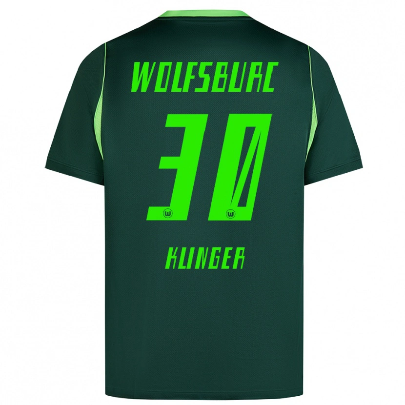 Danxen Hombre Camiseta Niklas Klinger #30 Verde Oscuro Blanco 1ª Equipación 2026/27 La Camisa