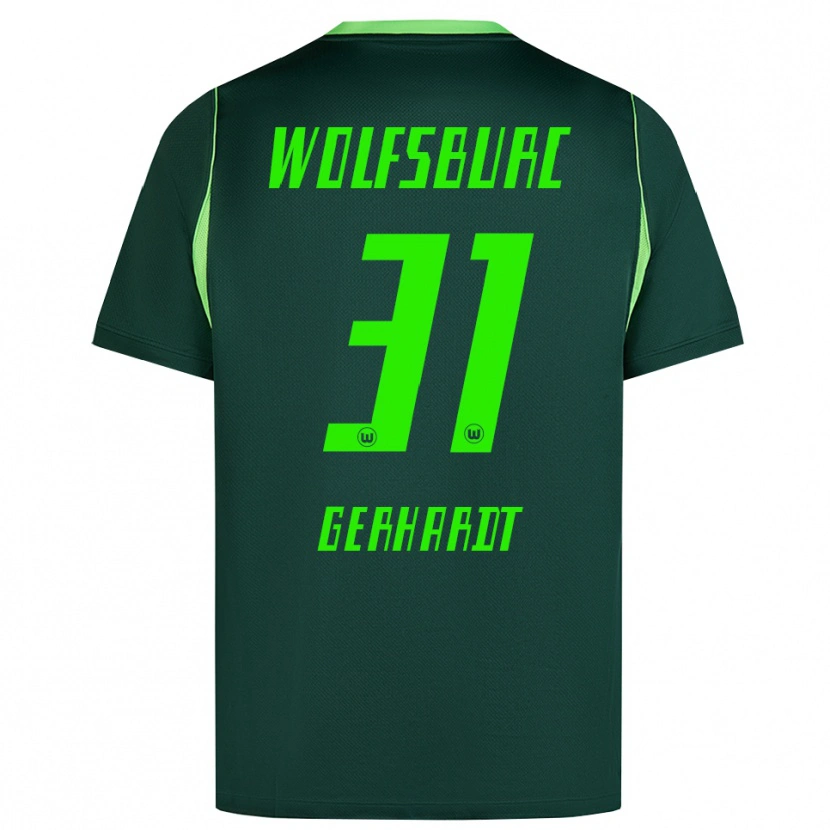 Danxen Hombre Camiseta Yannick Gerhardt #31 Verde Oscuro Blanco 1ª Equipación 2026/27 La Camisa