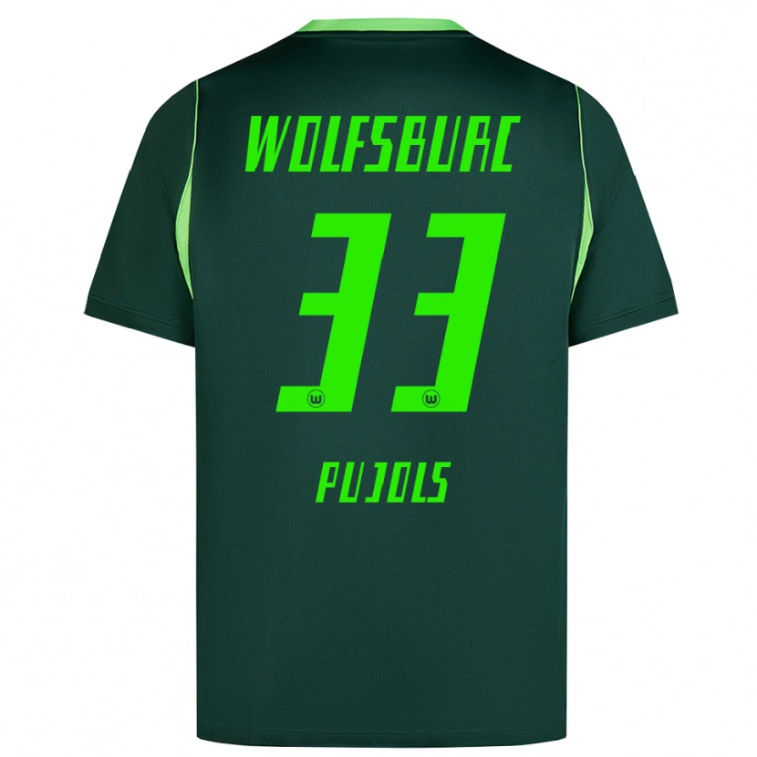 Danxen Hombre Camiseta Judit Pujols #33 Verde Oscuro Blanco 1ª Equipación 2026/27 La Camisa