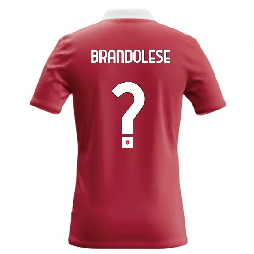 Danxen Hombre Camiseta Benedetto Brandolese #0 Rojo Blanco 1ª Equipación 2026/27 La Camisa