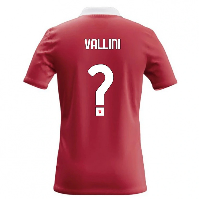 Danxen Hombre Camiseta Andrea Vallini #0 Rojo Blanco 1ª Equipación 2026/27 La Camisa