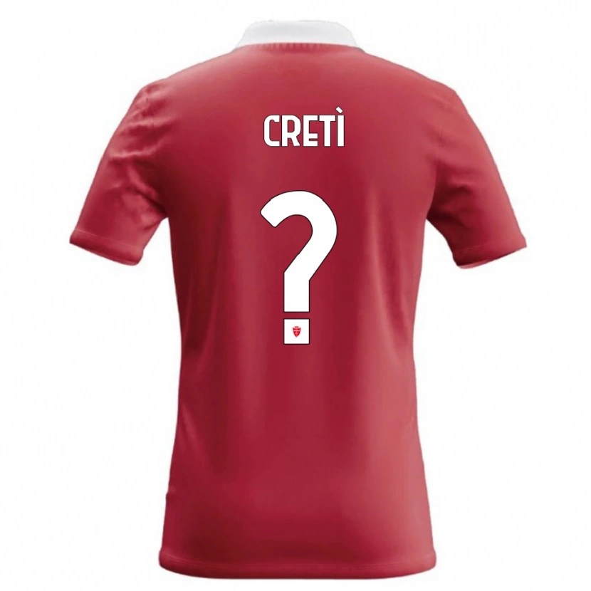 Danxen Hombre Camiseta Pantaleo Cretì #0 Rojo Blanco 1ª Equipación 2026/27 La Camisa