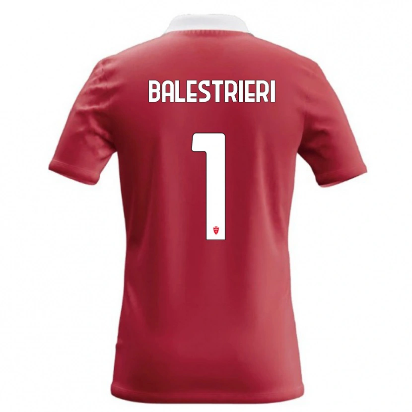 Danxen Hombre Camiseta Alessandro Balestrieri #1 Rojo Blanco 1ª Equipación 2026/27 La Camisa
