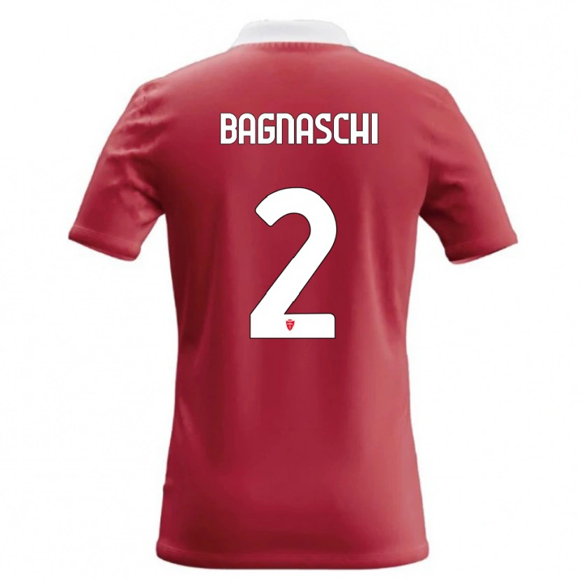 Danxen Hombre Camiseta Alessandro Bagnaschi #2 Rojo Blanco 1ª Equipación 2026/27 La Camisa