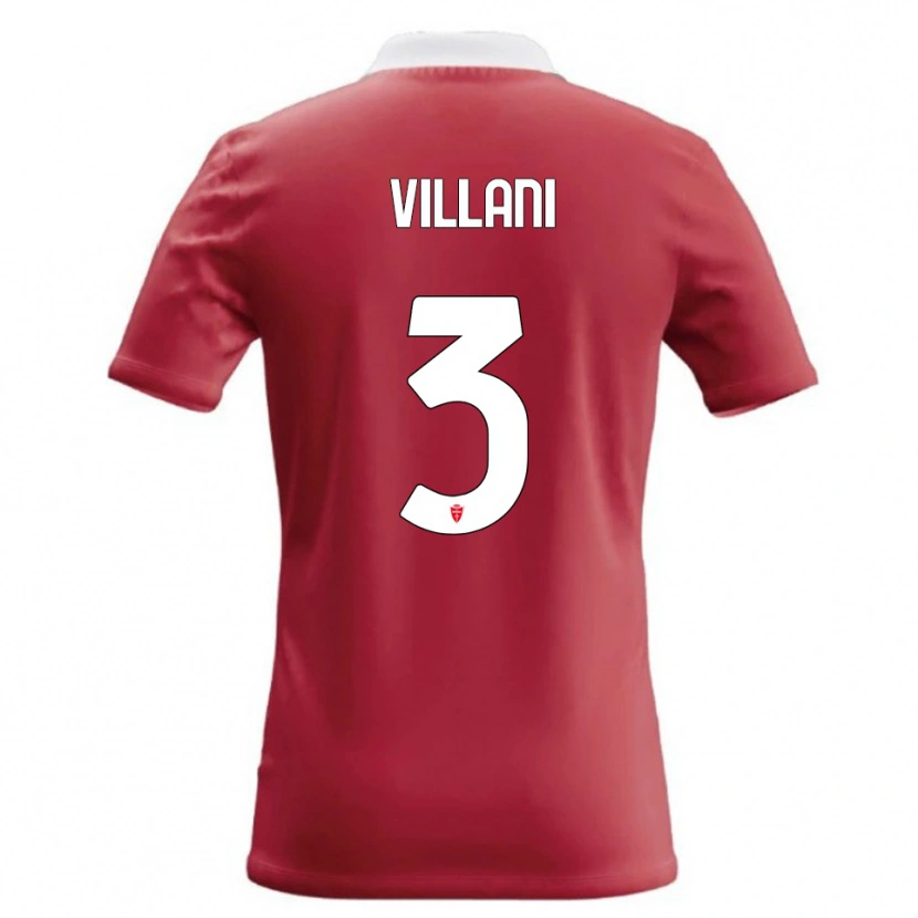 Danxen Hombre Camiseta Matteo Villani #3 Rojo Blanco 1ª Equipación 2026/27 La Camisa