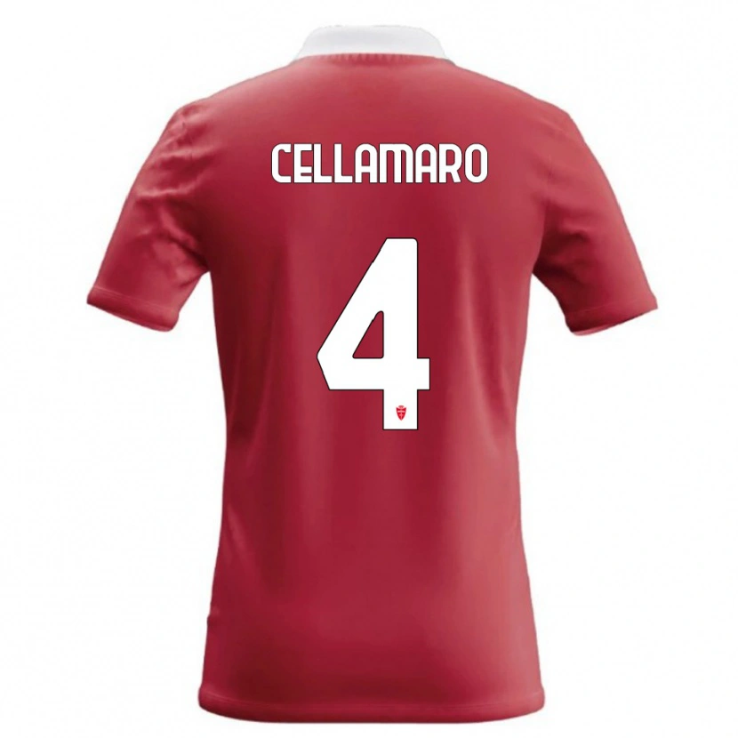 Danxen Hombre Camiseta Simone Cellamaro #4 Rojo Blanco 1ª Equipación 2026/27 La Camisa