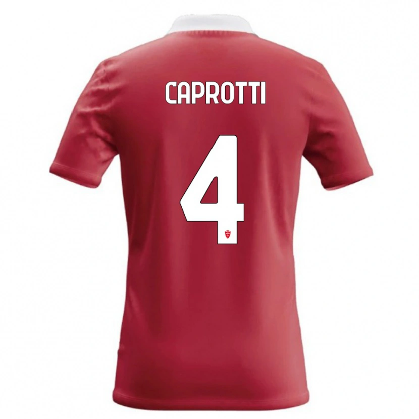 Danxen Hombre Camiseta Carlo Caprotti #4 Rojo Blanco 1ª Equipación 2026/27 La Camisa