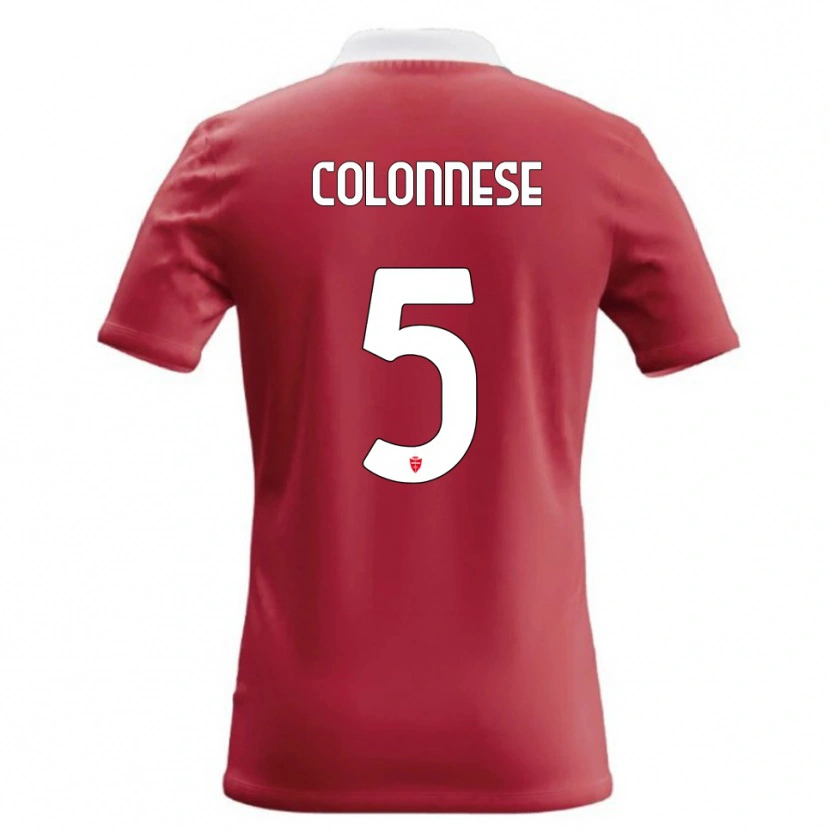 Danxen Hombre Camiseta Lorenzo Colonnese #5 Rojo Blanco 1ª Equipación 2026/27 La Camisa