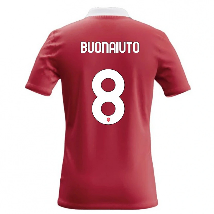 Danxen Hombre Camiseta Marco Buonaiuto #8 Rojo Blanco 1ª Equipación 2026/27 La Camisa