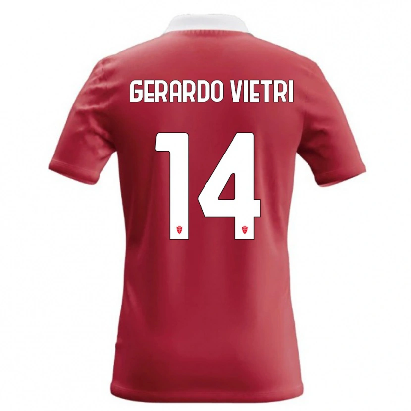 Danxen Hombre Camiseta Alessandro Gerardo Vietri #14 Rojo Blanco 1ª Equipación 2026/27 La Camisa