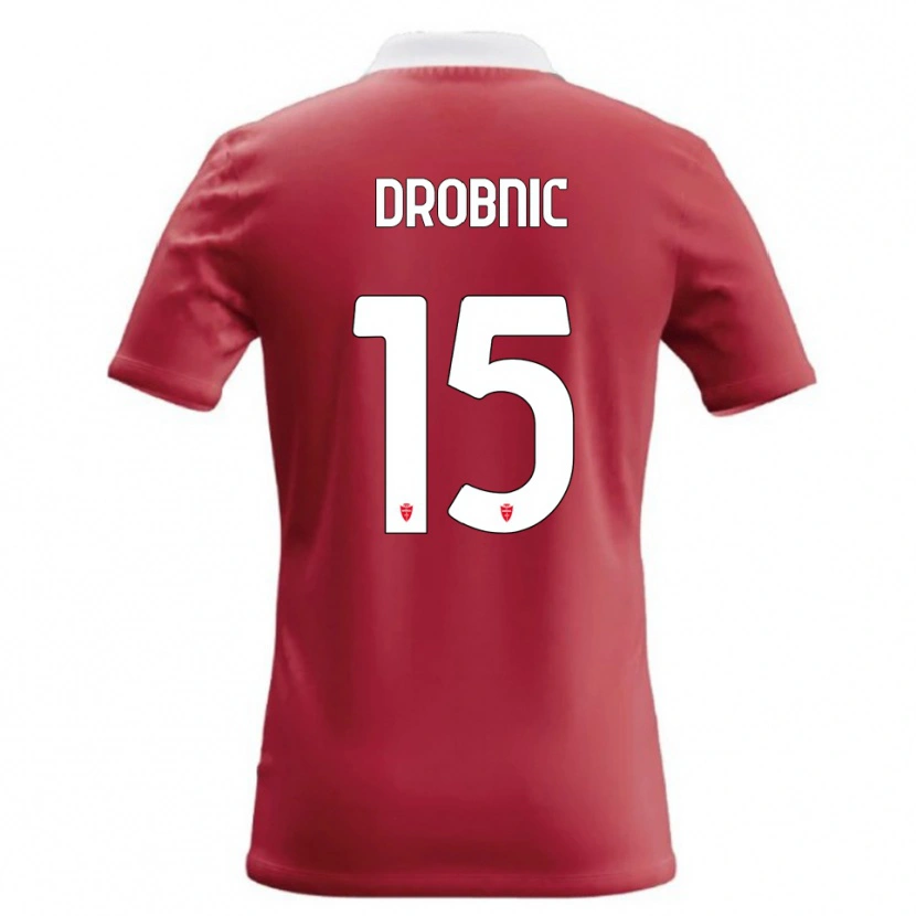 Danxen Hombre Camiseta Matic Drobnic #15 Rojo Blanco 1ª Equipación 2026/27 La Camisa