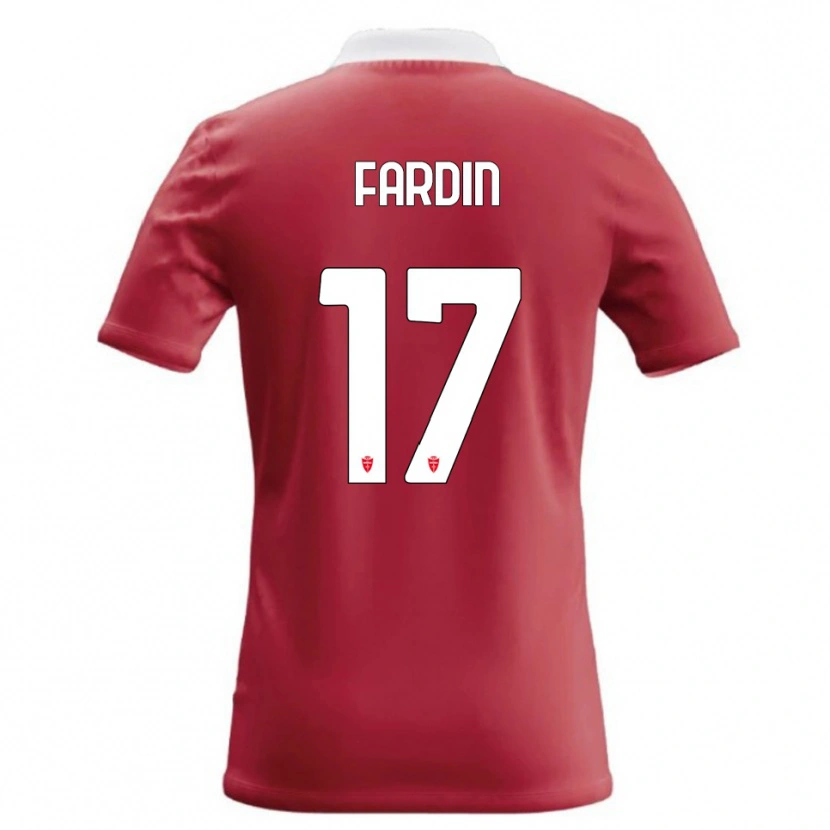 Danxen Hombre Camiseta Giulio Fardin #17 Rojo Blanco 1ª Equipación 2026/27 La Camisa