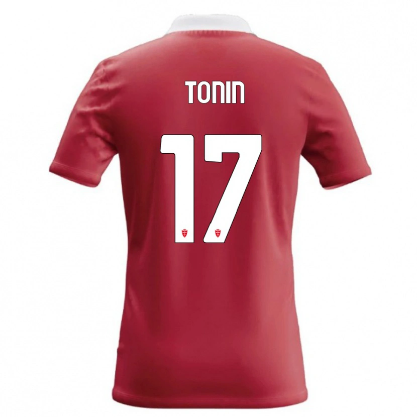 Danxen Hombre Camiseta Andrea Tonin #17 Rojo Blanco 1ª Equipación 2026/27 La Camisa