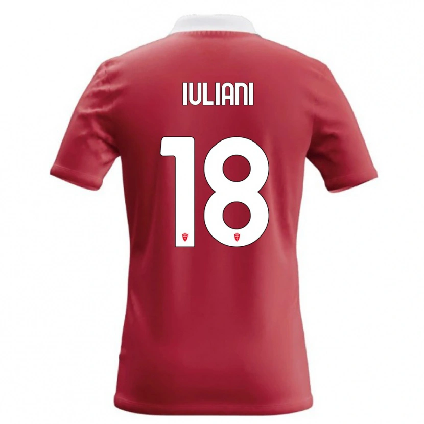 Danxen Hombre Camiseta Giacomo Iuliani #18 Rojo Blanco 1ª Equipación 2026/27 La Camisa