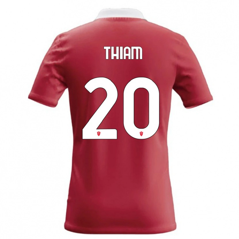 Danxen Hombre Camiseta Demba Thiam #20 Rojo Blanco 1ª Equipación 2026/27 La Camisa