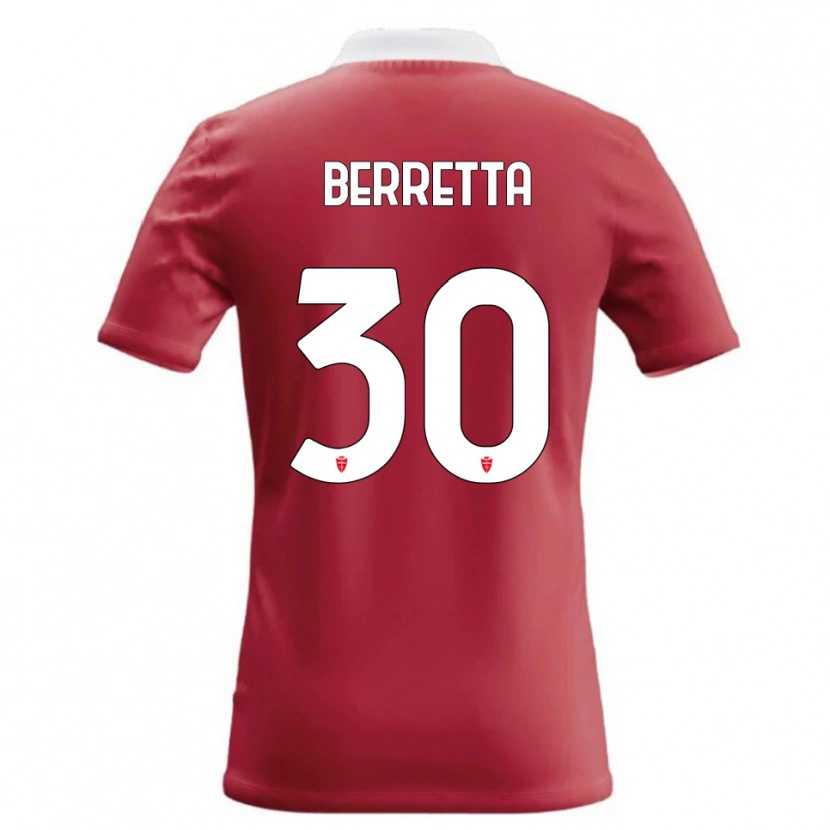 Danxen Hombre Camiseta Alessandro Berretta #30 Rojo Blanco 1ª Equipación 2026/27 La Camisa