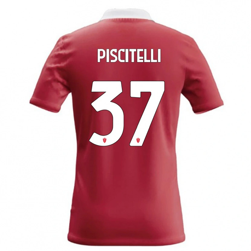 Danxen Hombre Camiseta Pasquale Piscitelli #37 Rojo Blanco 1ª Equipación 2026/27 La Camisa