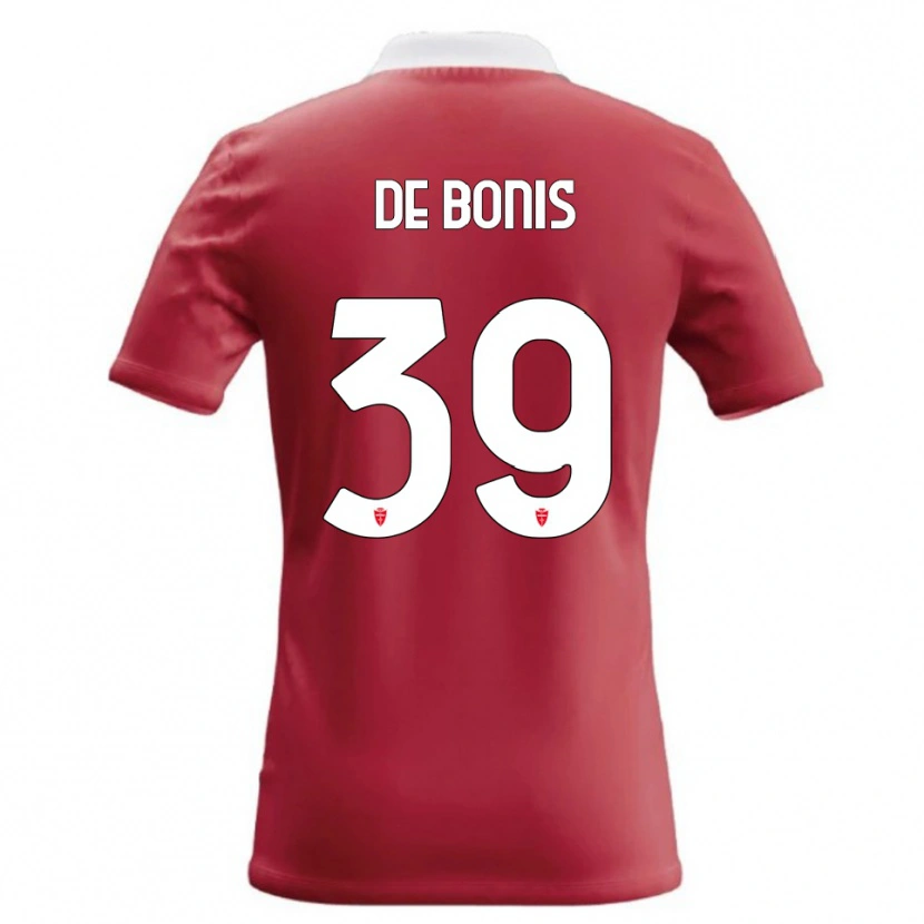 Danxen Hombre Camiseta Andrea De Bonis #39 Rojo Blanco 1ª Equipación 2026/27 La Camisa
