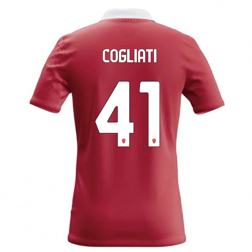 Danxen Hombre Camiseta Andrea Cogliati #41 Rojo Blanco 1ª Equipación 2026/27 La Camisa