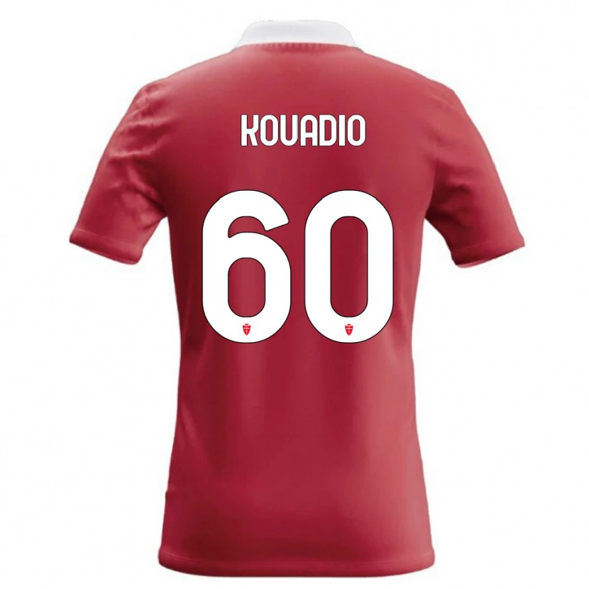 Danxen Hombre Camiseta Eddy Kouadio #60 Rojo Blanco 1ª Equipación 2026/27 La Camisa