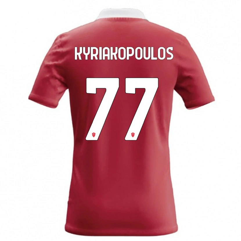 Danxen Hombre Camiseta Georgios Kyriakopoulos #77 Rojo Blanco 1ª Equipación 2026/27 La Camisa