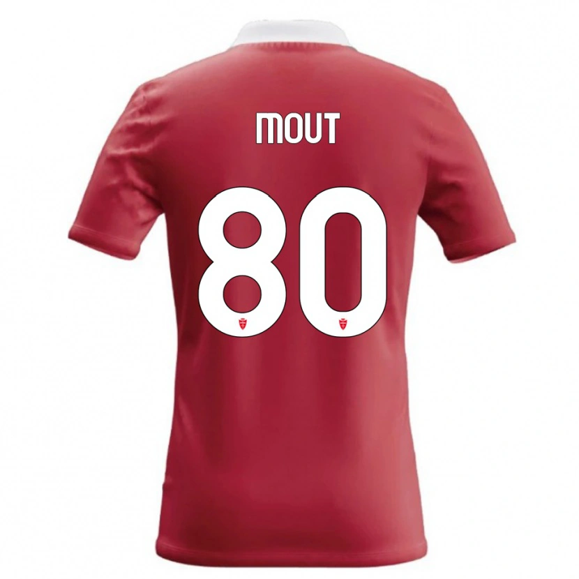 Danxen Hombre Camiseta Mathis Mout #80 Rojo Blanco 1ª Equipación 2026/27 La Camisa