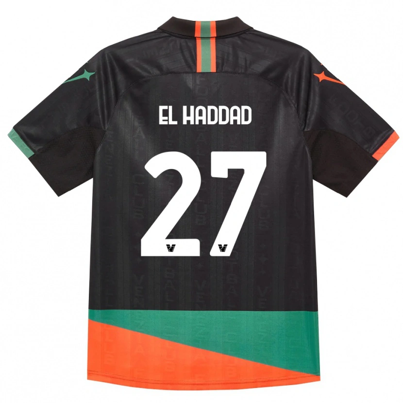 Danxen Hombre Camiseta Saad El Haddad #27 Negro Naranja Verde 1ª Equipación 2026/27 La Camisa