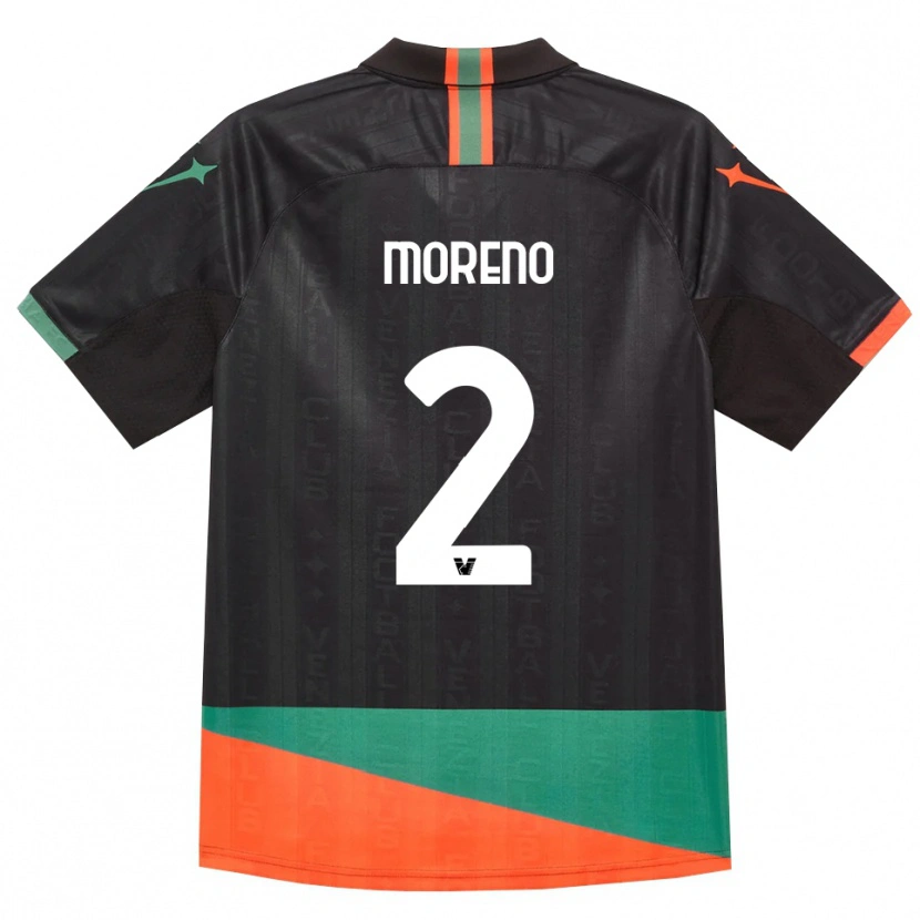 Danxen Hombre Camiseta Matías Moreno #2 Negro Naranja Verde 1ª Equipación 2026/27 La Camisa