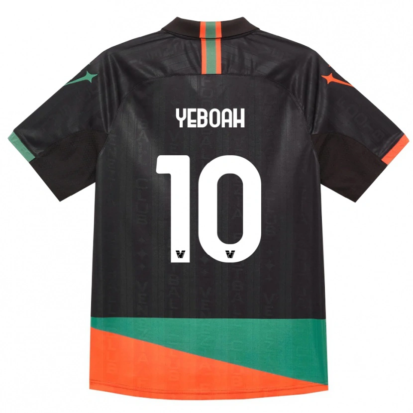 Danxen Hombre Camiseta John Yeboah #10 Negro Naranja Verde 1ª Equipación 2026/27 La Camisa