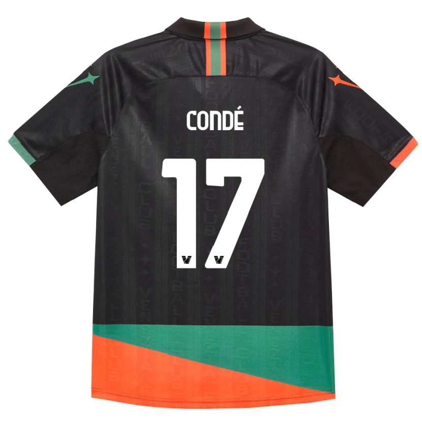 Danxen Hombre Camiseta Cheick Condé #17 Negro Naranja Verde 1ª Equipación 2026/27 La Camisa