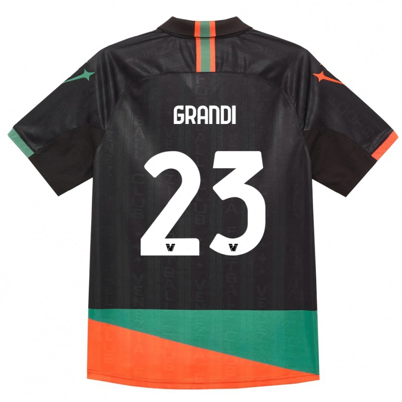 Danxen Hombre Camiseta Matteo Grandi #23 Negro Naranja Verde 1ª Equipación 2026/27 La Camisa