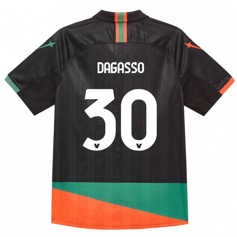 Danxen Hombre Camiseta Matteo Dagasso #30 Negro Naranja Verde 1ª Equipación 2026/27 La Camisa
