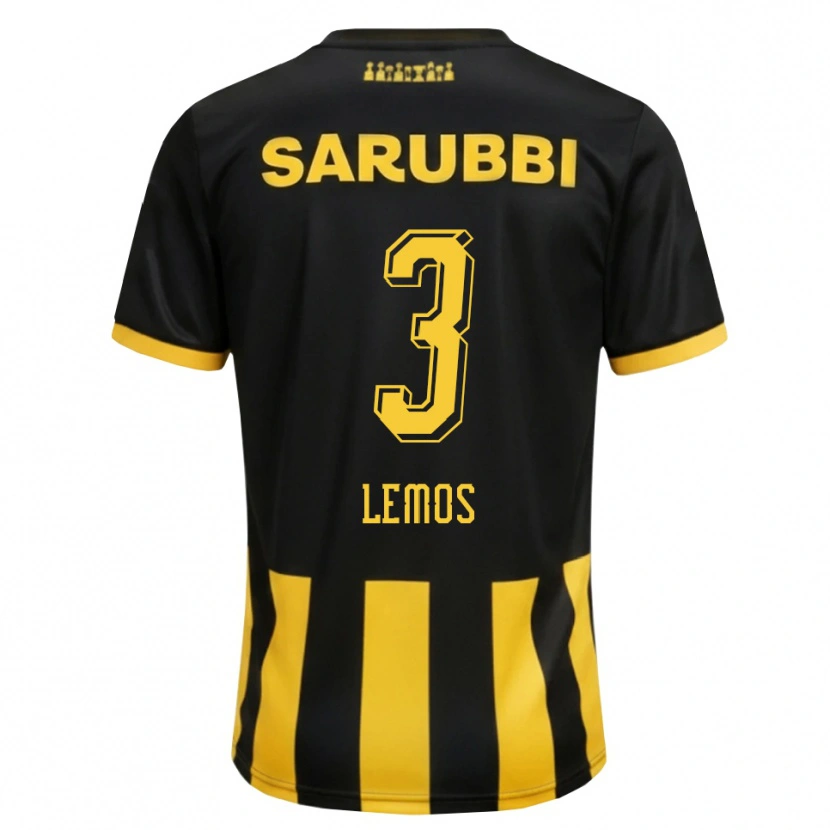 Danxen Hombre Camiseta Mauricio Lemos #3 Negro Amarillo 1ª Equipación 2026/27 La Camisa