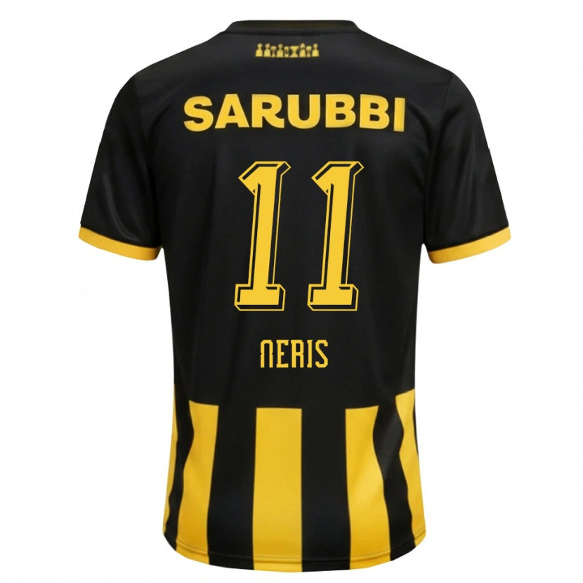 Danxen Hombre Camiseta José Neris #11 Negro Amarillo 1ª Equipación 2026/27 La Camisa