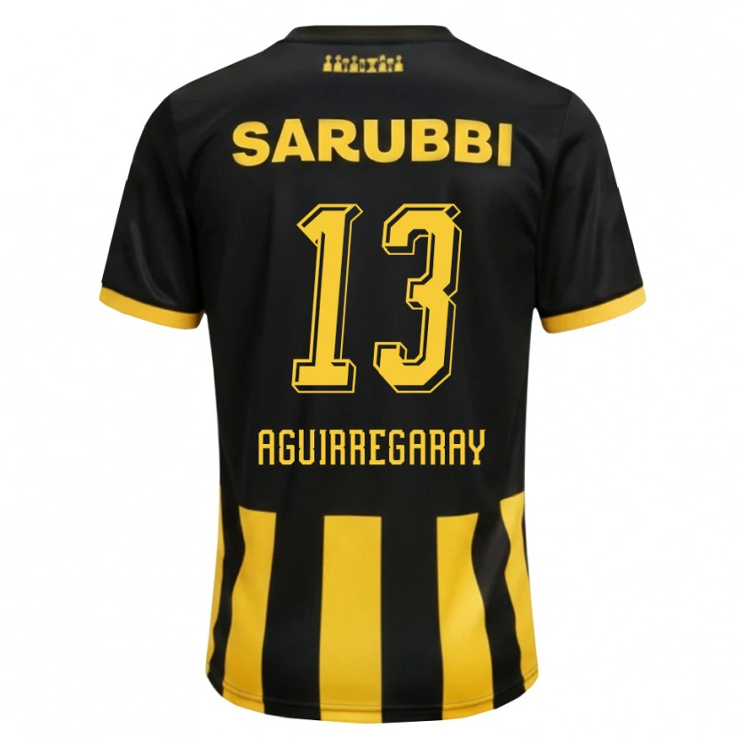 Danxen Hombre Camiseta Matías Aguirregaray #13 Negro Amarillo 1ª Equipación 2026/27 La Camisa