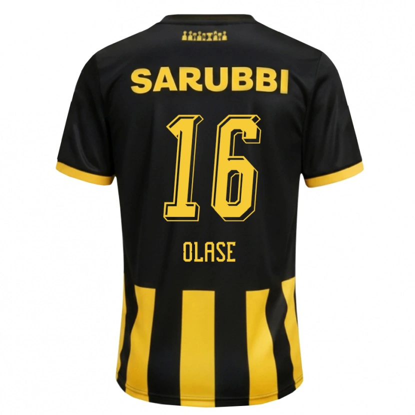Danxen Hombre Camiseta Tomás Olase #16 Negro Amarillo 1ª Equipación 2026/27 La Camisa