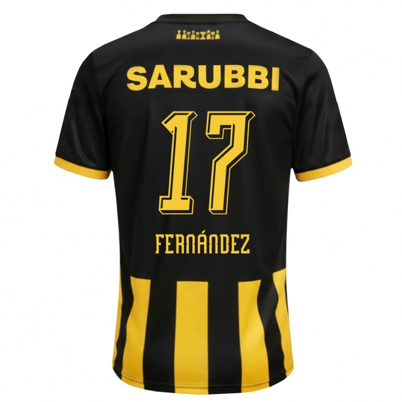 Danxen Hombre Camiseta Ezequiel Fernández #17 Negro Amarillo 1ª Equipación 2026/27 La Camisa