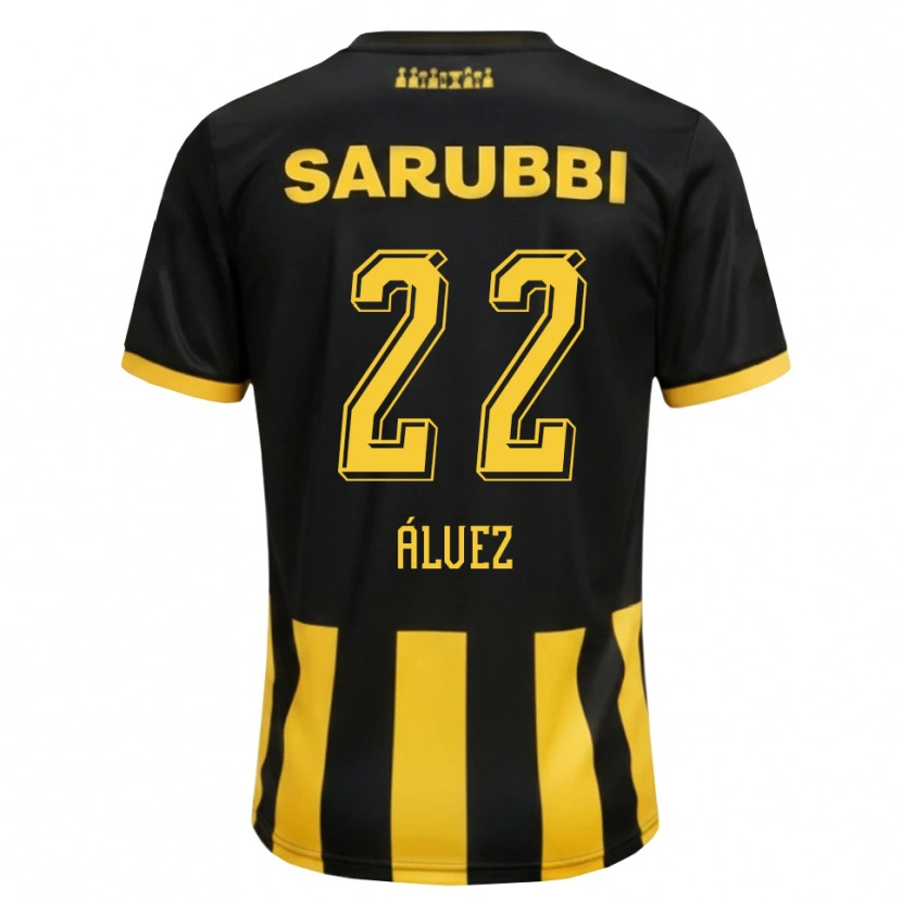 Danxen Hombre Camiseta Facundo Álvez #22 Negro Amarillo 1ª Equipación 2026/27 La Camisa