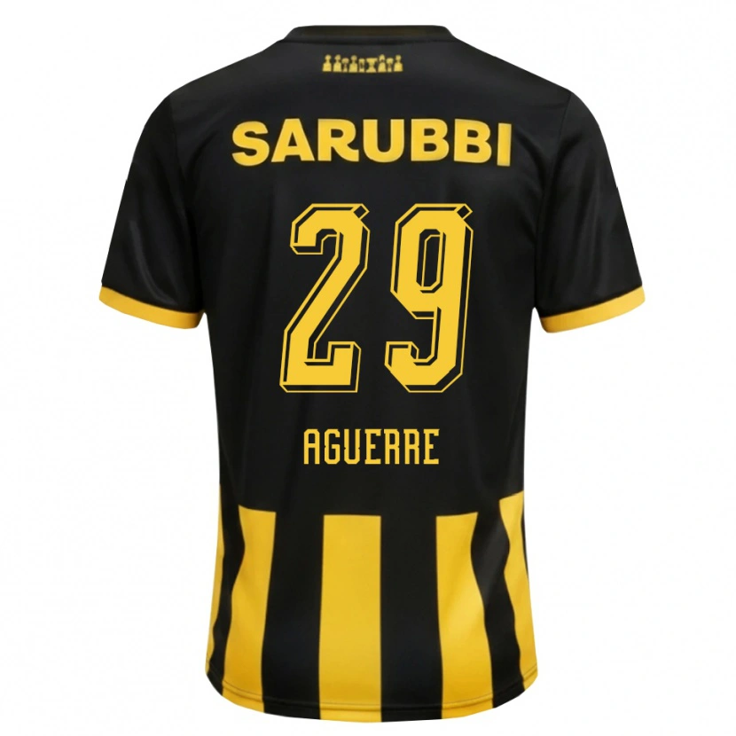 Danxen Hombre Camiseta Washington Aguerre #29 Negro Amarillo 1ª Equipación 2026/27 La Camisa