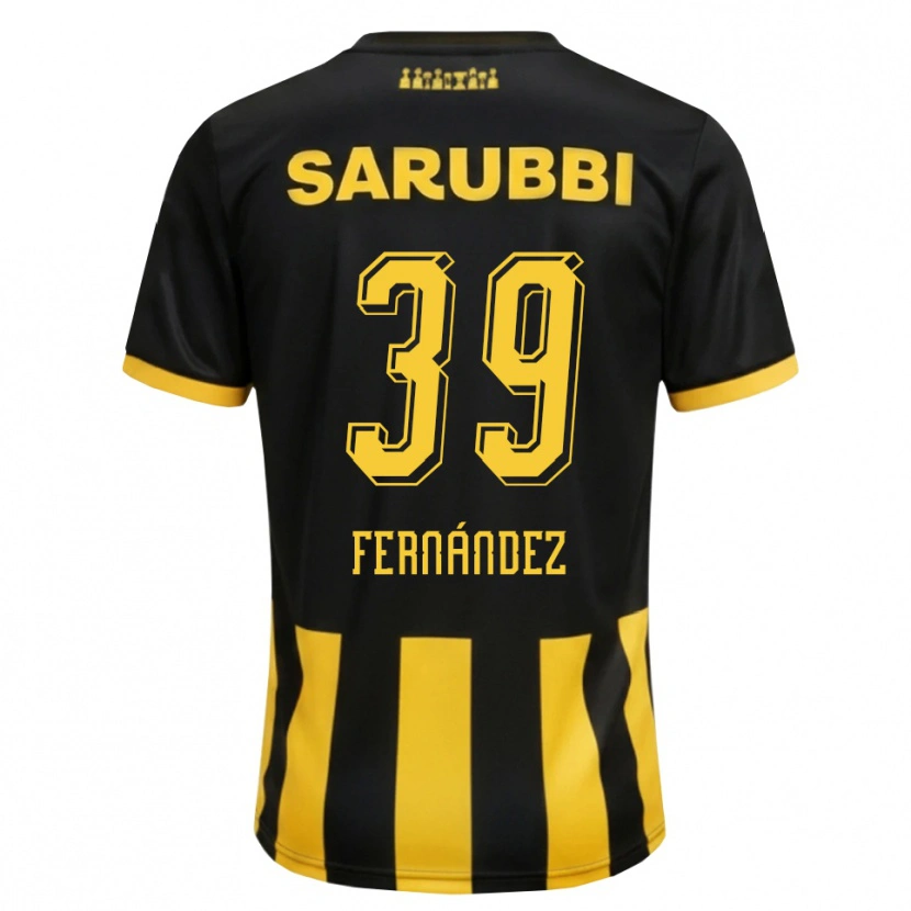 Danxen Hombre Camiseta Francisco Fernández #39 Negro Amarillo 1ª Equipación 2026/27 La Camisa