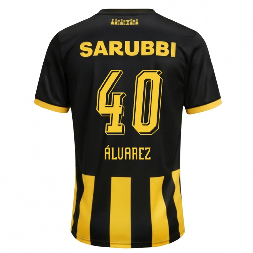 Danxen Hombre Camiseta Brandon Álvarez #40 Negro Amarillo 1ª Equipación 2026/27 La Camisa